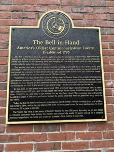 The Bell in Hand Tavern historic marker